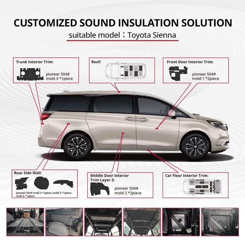 Toyota Sienna Sound Insulation Kit with Full-Car Noise Reduction, Premium Pioneer Materials, and Perfect Fit for Sienna